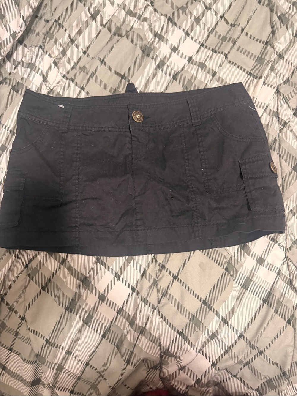 Garage Dark Navy Cargo Mini Skirt